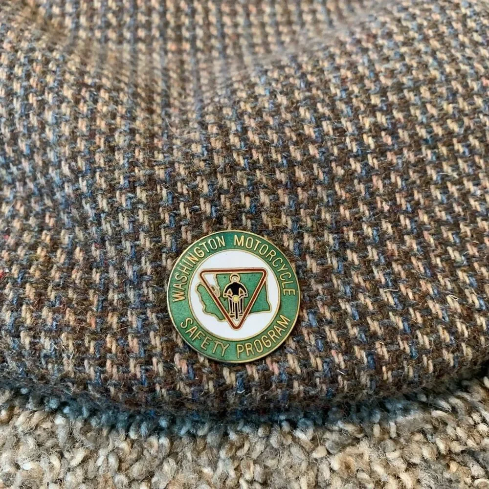 Vintage Brown Plaid Wool Captains Hat Cabbie Cab Hat Unisex - Picture 5 of 8